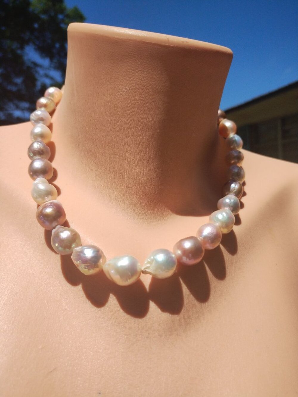 Honora Ming Baroque Pearl Necklace and Bracelet Set Sterling 925 Silver Stunning - Picture 3 of 11